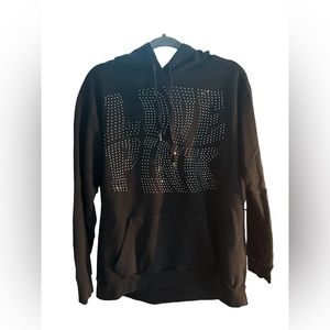 🌟HOST PICK🌟 Pink Victoria Secret boyfriend pullover hoodie bling Med